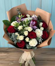 Букет цветов из:  Розы и Альстромерии #REPLACE_PRED# Добринка Липецкая область