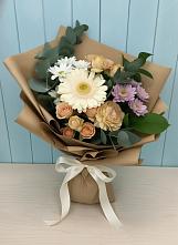 Букет цветов из:  Герберы и Хризантемы в Добринка Липецкая область
