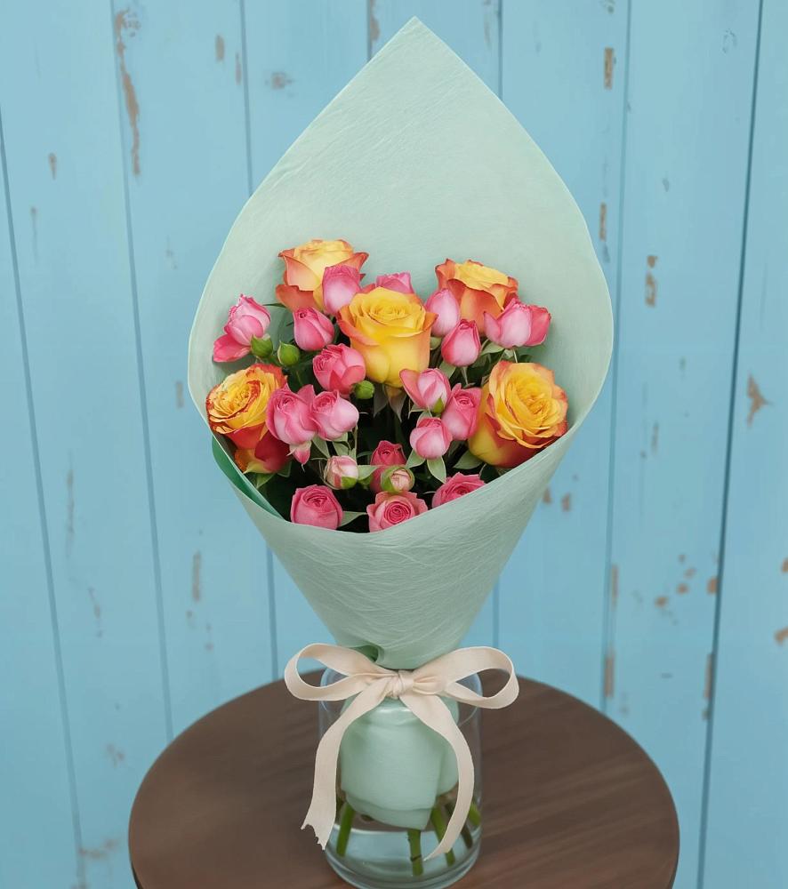 Букет цветов из: Розы в Добринка Липецкая область