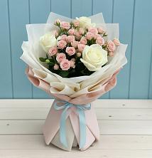 Букет цветов из:  Розы в Добринка Липецкая область