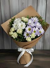 Букет цветов из:  Хризантемы и Розы #REPLACE_PRED# Добринка Липецкая область