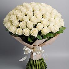 Букет 101 беля роза Белоснежка в Добринка Липецкая область
