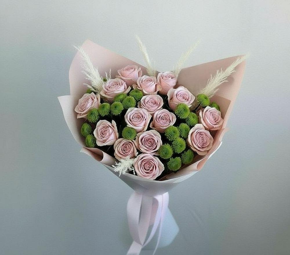 Букет цветов из: Розы и Хризантемы в Добринка Липецкая область