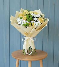 Букет цветов из:  Хризантемы и Розы в Добринка Липецкая область