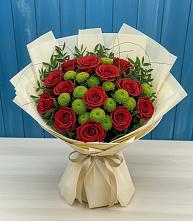 Букет цветов из:  Розы и Хризантемы в Добринка Липецкая область