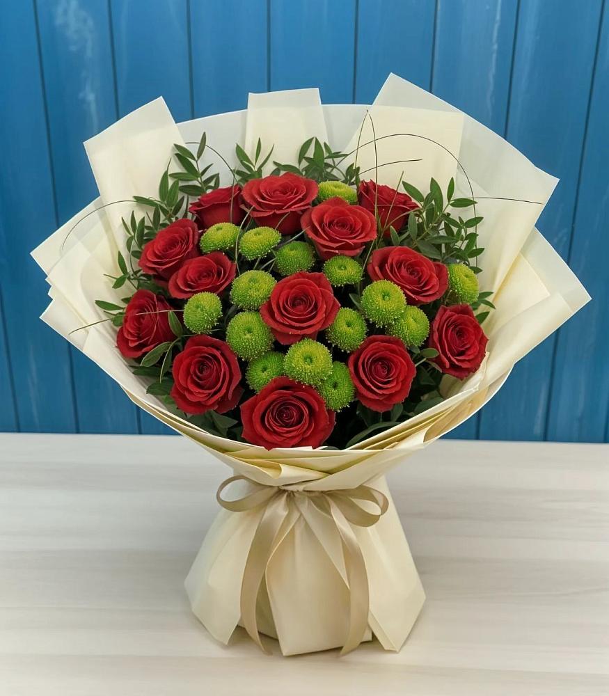 Букет цветов из: Розы и Хризантемы в Добринка Липецкая область