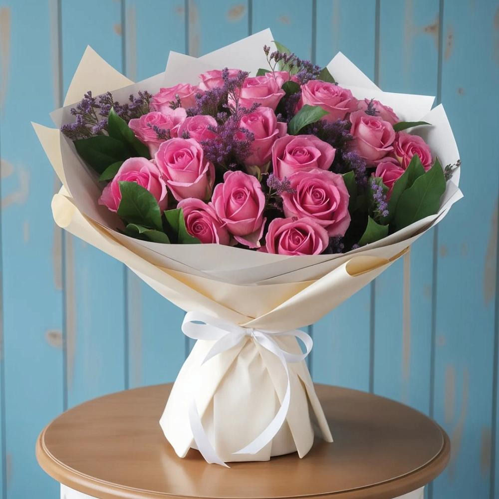 Букет цветов из: Розы в Добринка Липецкая область