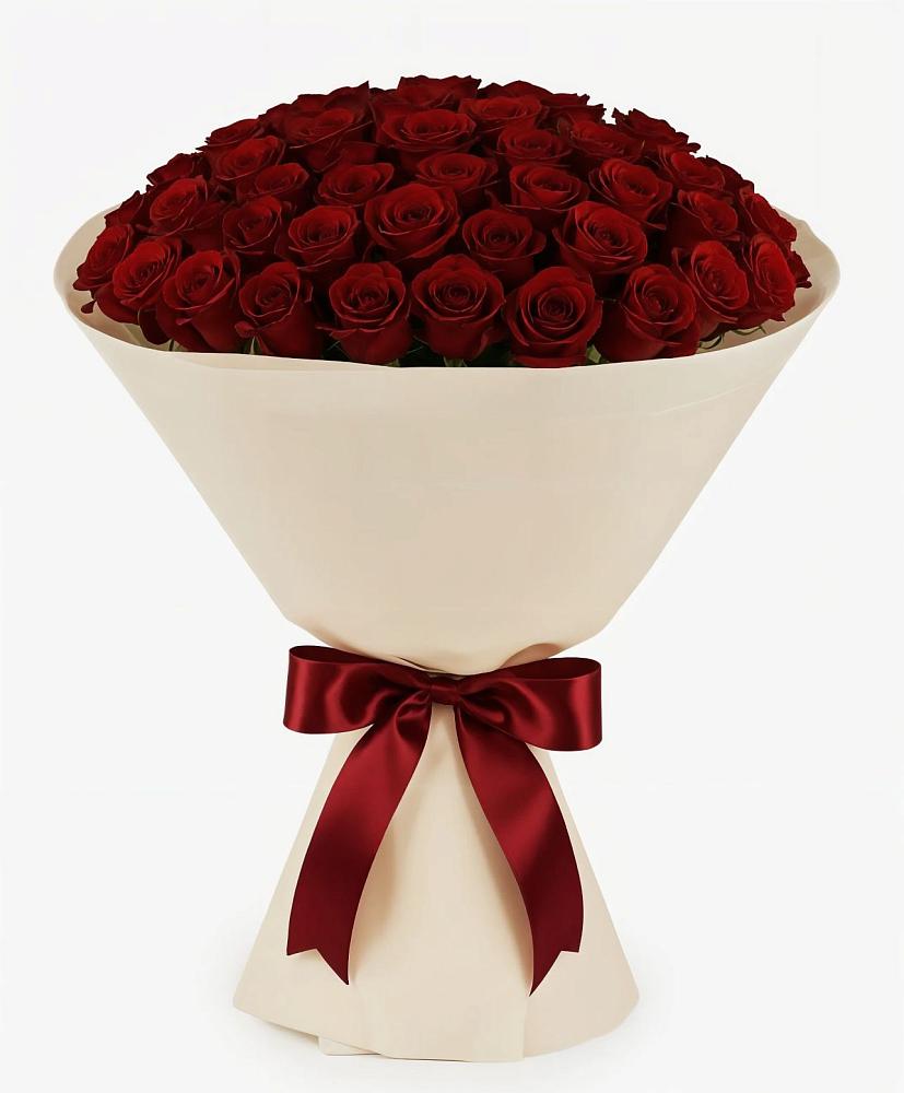 Букет 101 Бордовая роза Блэк Бакарра в Добринка Липецкая область